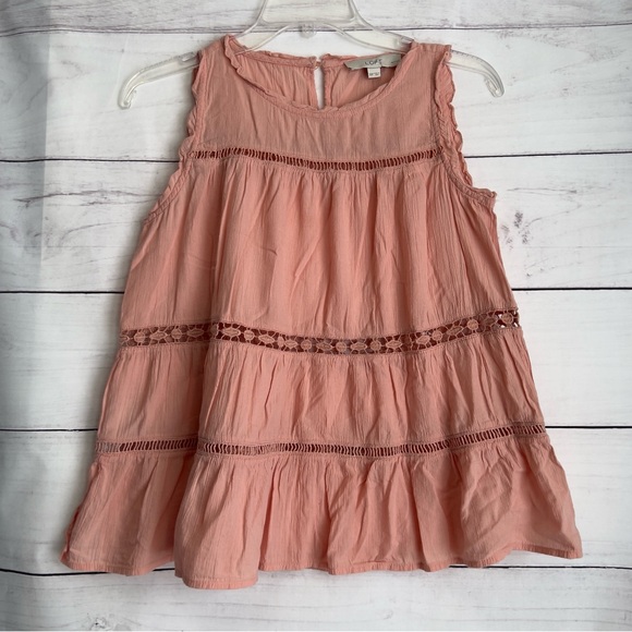 LOFT Tops - Loft Eyelet Peach Swing Blouse - SZ: XSP